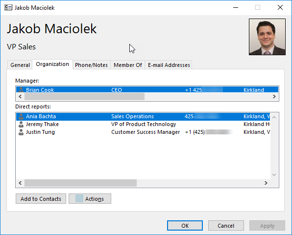 How To Change Organization Chart In Outlook